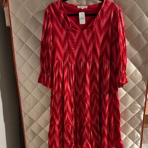 Indigo Soul Vibrant Red Kids Dress